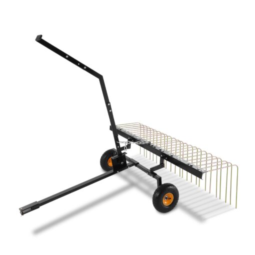 VEVOR Tow Behind Lawn Dethatcher Rake with 60 152 cm Working Width for ATV or Mower