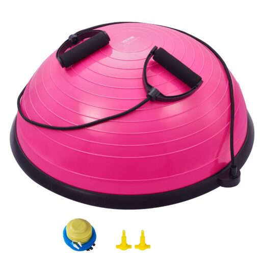 VEVOR 58 cm 23 inch Half Balance Trainer with Resistance Bands for Full Body Workouts