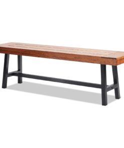 VEVOR 160 cm (63 in) Wooden Outdoor Garden Bench with Metal Legs