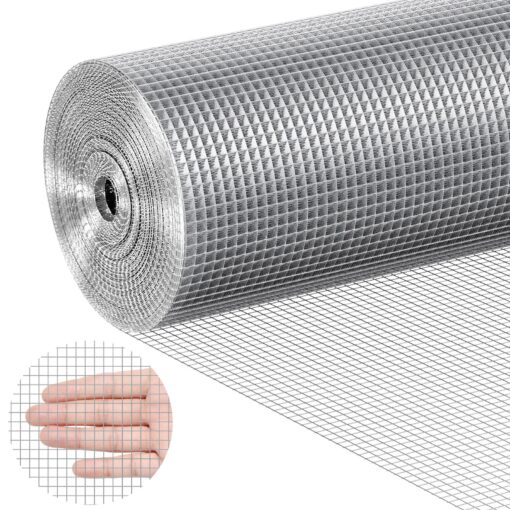 VEVOR Heavy Duty Galvanized Hardware Cloth 14 Inch 064 cm 36 Inch x 100 Feet 9144 cm x 3048 m 23 Gauge Wire Mesh for Chicken Fencing and Garden Protection