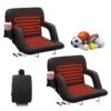 VEVOR 2 Pack Reclining Heated Stadium Seats with Adjustable Backrest and Waterproof Cover   56 cm 22 inches Wide