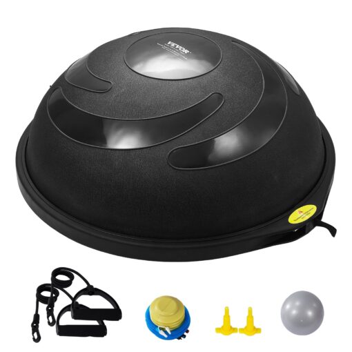 VEVOR 66 cm 26 inch Half Balance Trainer with Elastic Resistance Bands