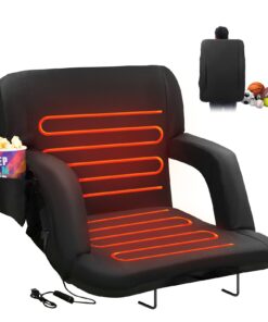 VEVOR Portable Heated Stadium Seat with 6-Position Reclining Backrest