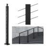 VEVOR 91x25x5cm Stainless Steel Cable Railing Post with 30° Angled Holes for Stairs