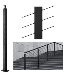 VEVOR Stainless Steel Stair Railing Post with 30° Angled Holes