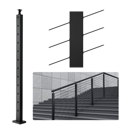 VEVOR Stainless Steel Stair Railing Post with 30° Angled Holes