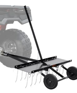 VEVOR 40'' (101.6 cm) Tow Behind Lawn Dethatcher Rake for ATV or Mower with 20 Steel Tines