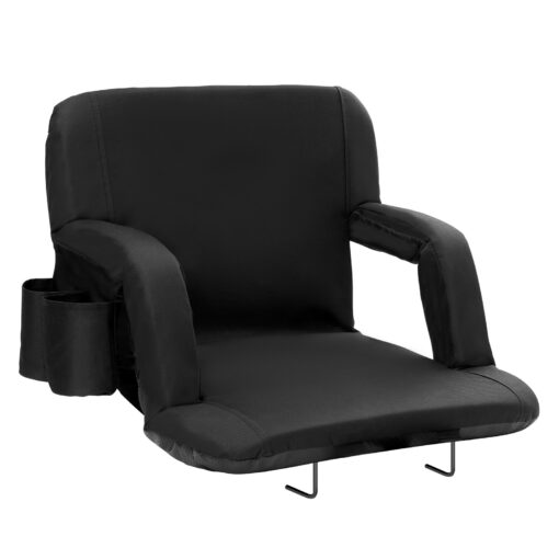 VEVOR 56 cm 22 Inch Wide Portable Reclining Stadium Seat with Back Support and Adjustable Backrest