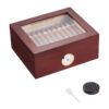 VEVOR Cedar Cigar Humidor with Glasstop and Hygrometer   Holds 30 50 Cigars