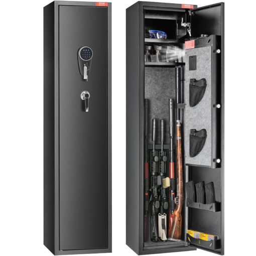 VEVOR Digital Gun Safe with 5 Rifle Storage