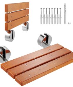 VEVOR Folding Teak Shower Seat