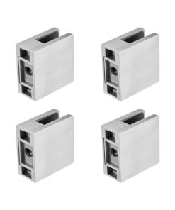 VEVOR 4 PCS Stainless Steel Square Glass Clamp for 8-12mm (0.31