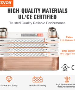 5x12 дюймов (12,7x30,5 см) Паяная нержавеющая сталь 316L для эффективной теплопередачи