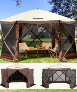 VEVOR 12.5x12.5FT (3.81x3.81m) Pop-Up Camping Gazebo Tent with UV & Insect Protection