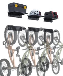 VEVOR Wall-Mounted Bike Storage Rack with 3 Shelves for 6 Bicycles