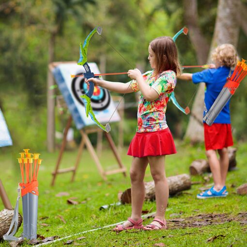 VEVOR Kids LED Light Up Archery Set 2 Bows