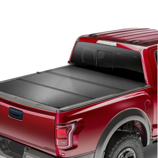 VEVOR Tri Fold Aluminum Tonneau Cover with LED for 2019 2024 Chevy Silverado GMC Sierra 1500