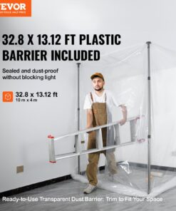 3-10 ft (0.9-3 m) Height and 32.8 ft x 13.1 ft (10 m x 4 m) Plastic Sheet