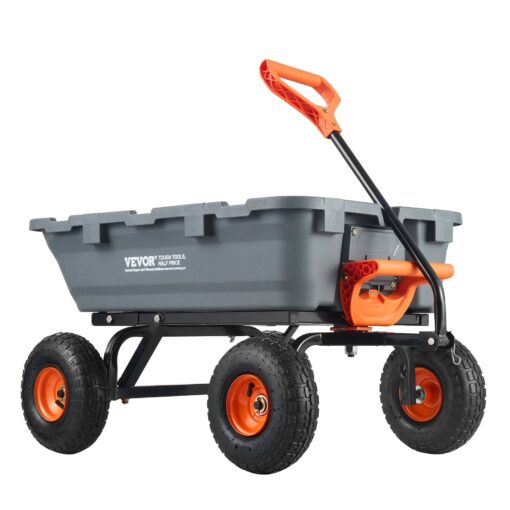 VEVOR Heavy Duty 800 lbs 363 kg Poly Garden Dump Cart with 255mm 10 Tires