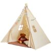 VEVOR Lapsed Teepee Mängida Telgi Väikelapsed Vanuses 1 5 118 x 118 x 143 cm 465 x 465 x 563 selles Mõõtmed