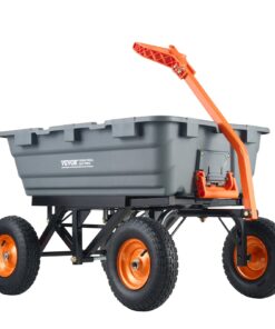 VEVOR Heavy-Duty Garden Dump Cart with 680 kg / 1500 lbs Capacity and 33 cm / 13