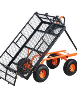 VEVOR Heavy-Duty Metal Garden Dump Cart with 180 kg/400 lbs Capacity