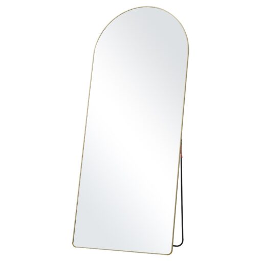 VEVOR Arched Full Length Mirror 180 cm x 76 cm 71 x 30 Explosion Proof Tempered Glass with Aluminum Frame for Floor or Wall Mount