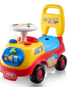 VEVOR Toddler Push Along Ride-On Car Stroller with Music