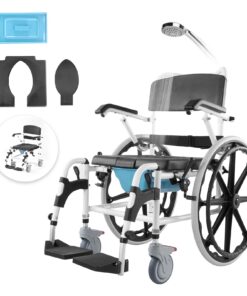 VEVOR Shower and Commode Wheelchair for Disabled