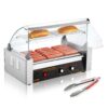 VEVOR Electric Hot Dog Roller Grill   7 Non Stick Rollers for 18 Hot Dogs