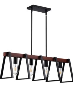 VEVOR Retro-Industrial 4-Light Kitchen Island Pendant Lights