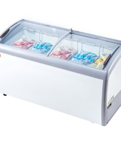 VEVOR 460 L (16.3 cu.ft) Komerciālais Saldējuma Displeja Saldētājs ar LED Apgaismojumu un Regulējamu Temperatūru Gelato un Mērču Iemērkšanai