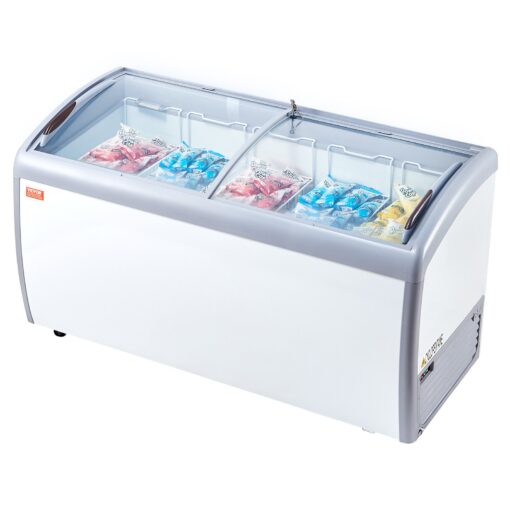 VEVOR 460 L 163 cuft Commercial Ice Cream Display Freezer with LED Lighting and Adjustable Temperature for Gelato and Dipping