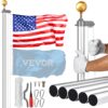 VEVOR 6m 20ft Heavy Duty Aluminum Flagpole Kit with Detachable Design   Wind and Rust Resistant