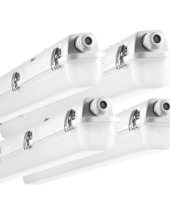 VEVOR 4PCS 1.2m (4ft) LED Vapor Tight Light Fixture 60W 7400LM 5000K