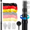 VEVOR 6m 20ft Telescopic Flagpole Kit   Heavy Duty Aluminum Alloy