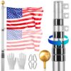 VEVOR 9m 30ft Telescopic Flagpole Kit   Heavy Duty Aluminum Alloy
