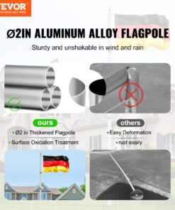 Heavy Duty Aluminum Alloy Flag Pole