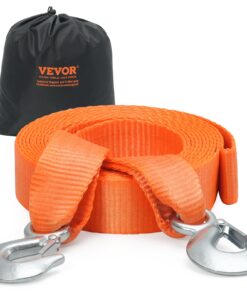 VEVOR Heavy-Duty Tow Strap with D-Ring Hooks