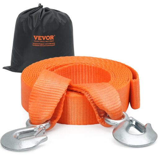 VEVOR Heavy Duty Tow Strap with D Ring Hooks