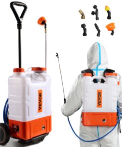 VEVOR Battery-Powered Backpack Sprayer with 15L (4 Gallon) Reservoir and Adjustable 0–94 PSI Pressure