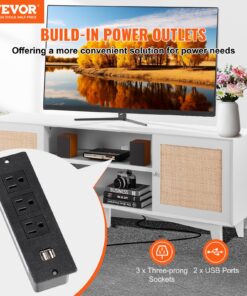 165 cm (65 in) Boho Style Media Console with Adjustable Shelving for 191 cm (75 in) TVs