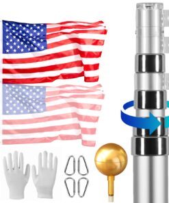 VEVOR 7.6m Telescopic Flagpole Kit