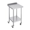 Коммерческий стол для приготовления пищи VEVOR из нержавеющей стали с регулируемыми Полками и роликами 61x61x102 см 24x24x40 дюймов Сертифицирован NSF
