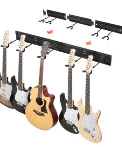 VEVOR Wall-Mounted Foldable Guitar Stand Rack for 5 Guitars - Adjustable 270° Design