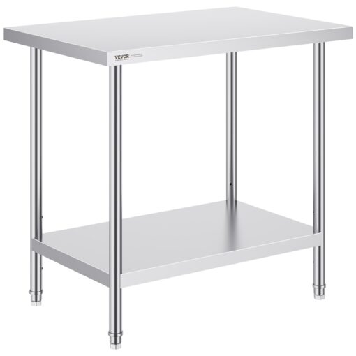 VEVOR Stainless Steel Commercial Work Prep Table