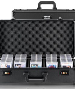 VEVOR High-Capacity Graded Card Storage Box with Combination Lock - Holds 162 PSA Graded Cards