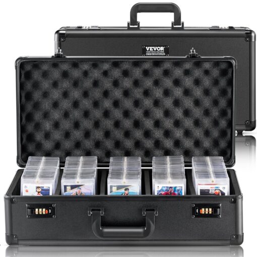 VEVOR High Capacity Graded Card Storage Box with Combination Lock Holds 162 PSA Graded Cards