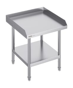 VEVOR NSF Certified Stainless Steel Work Table with Adjustable Shelves and Backsplash