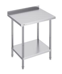 VEVOR Stainless Steel Commercial Kitchen Work Table with Adjustable Shelves